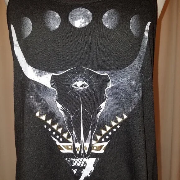 Black grey racer back w design on front XL - Picture 2 of 3